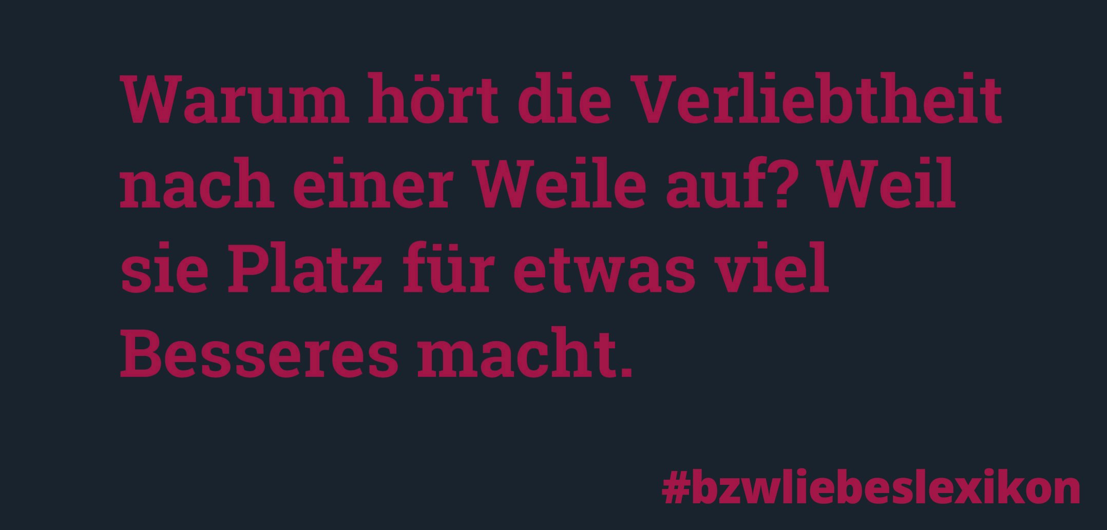 bzw. Liebeslexikon